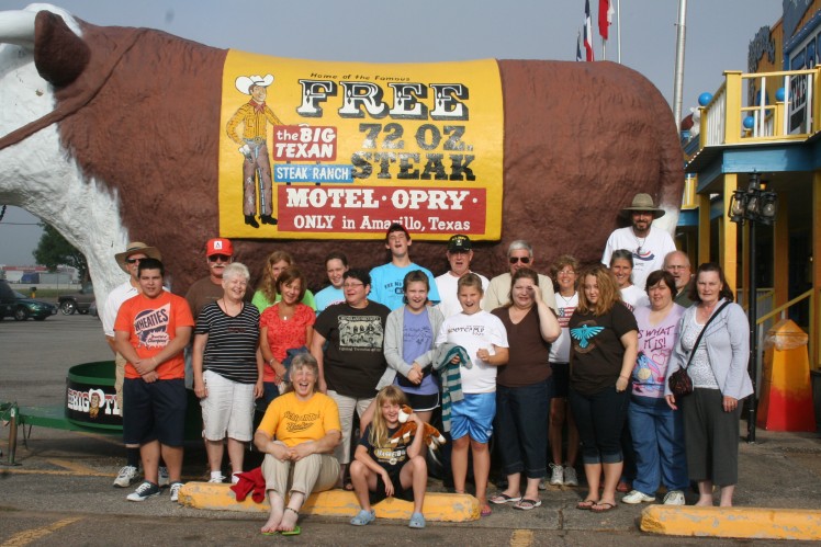 Mission Team with Big Texan Bull